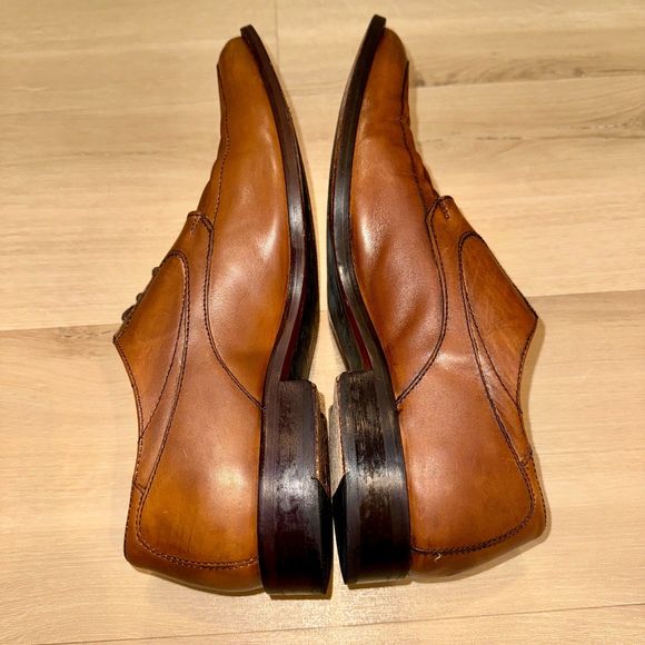 Johnston & Murphy Oxfords in Cognac Leather - Men's size 9.5 - Picture 7 of 10